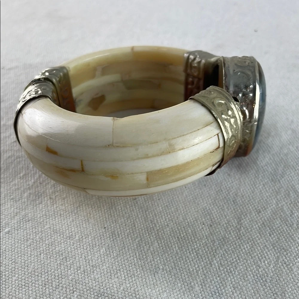 Vintage Tibetan Tribal Bone Bracelet